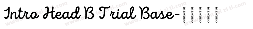 Intro Head B Trial Base字体转换